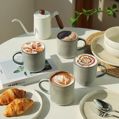 MONITO Coffee Mugs Set of 6, 16 oz Mugs Set, Ceramic Coffee Cups - Image 6