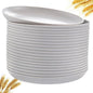 LIYH 20 Pcs Light Grey Wheat Straw Plastic Plates - 9 Inch Unbreakable Dinner Plates Reusable, Dishwasher & Microwave Safe, Lightweight Camping Outside Plate for Kitchen