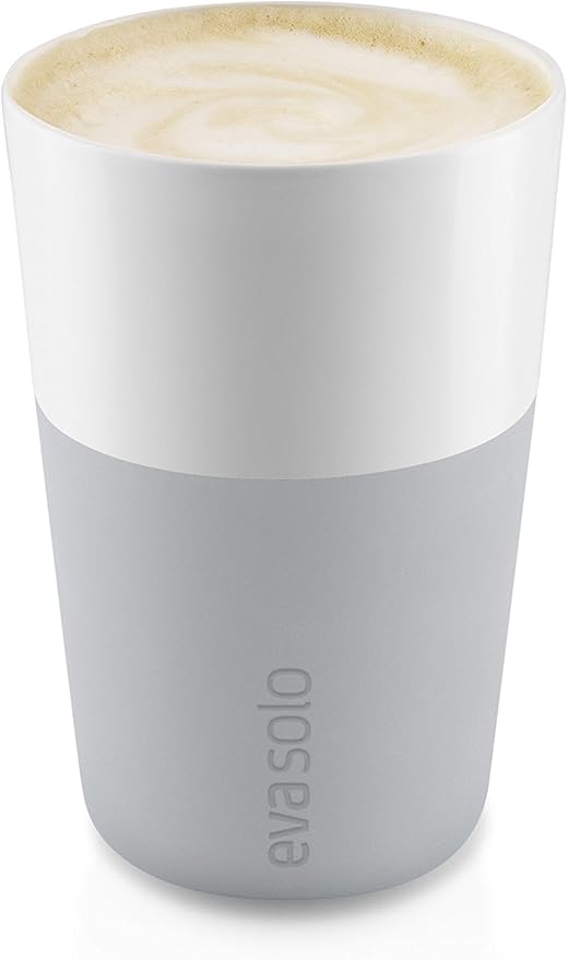 Eva Solo | 2 Café Latte Tumbler Mugs | 12 oz Porcelain Coffee Cup Tumblers by EvaSolo