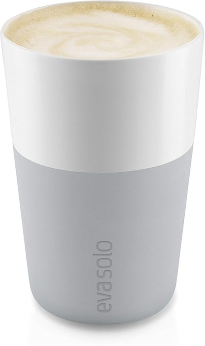 Eva Solo | 2 Café Latte Tumbler Mugs | 12 oz Porcelain Coffee Cup Tumblers by EvaSolo