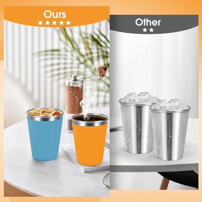 Stainless Steel Cups for Kids and Toddlers Stackable, 12oz Stainless Steel Kids - Image 6