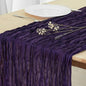 1 Pack Dark Purple Cheesecloth Table Runner 120 Inch Boho Wedding Decor | by Fixwal