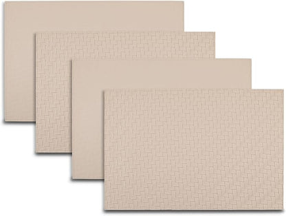 Placemats Set of 4 12" x 18" Heat-Resistant Table Mats for Dining Table Set for 4 Kitchen & Dining Room Decor Farmhouse, Boho, & Modern Style Easy to Clean, Durable & Stylish Table Decor