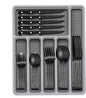 49-Piece Black Silverware Set by EWFEN