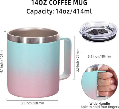 Volhoply 14oz Insulated Stainless Steel Coffee Mug - Image 2
