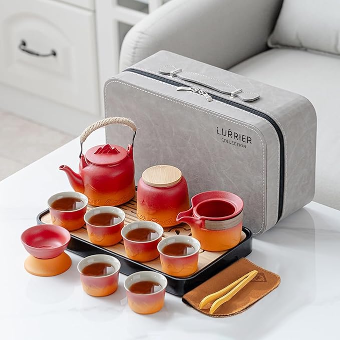 LURRIER Gongfu tea sets, Portable Ceramic TeaSet, Asian Tea sets by LURRIERUS