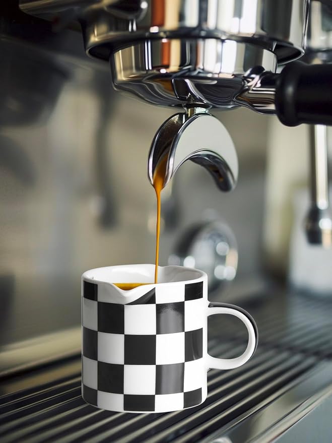ABRUTY Espresso Cups, 5 OZ Ceramic Double Spouts Cups, Espresso Shot Cup - Image 6