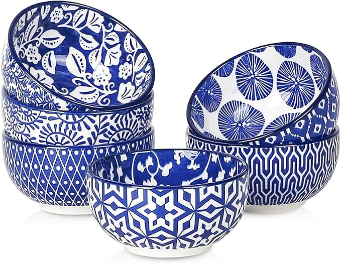Selamica Ceramic 4 OZ Dipping Bowls Set, 3.5 Inch Mini Bowls by Selamica