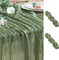 Cheesecloth Table Runner Sage Green 10FT Boho Gauze, 2 Pack | 120 Inch Cheese by Wokceer