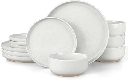 LIANYU Dinnerware Sets, 12 Piece Plates and Bowls Set by LIANYU
