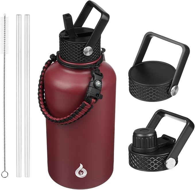 BJPKPK 64oz Insulated Water Bottle, Half Gallon Water Jug by BJPKPK