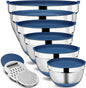 9 Pack Mixing Bowls with Airtight Lids Set, Stainless Steel Mixing Bowls with by Hybemmy
