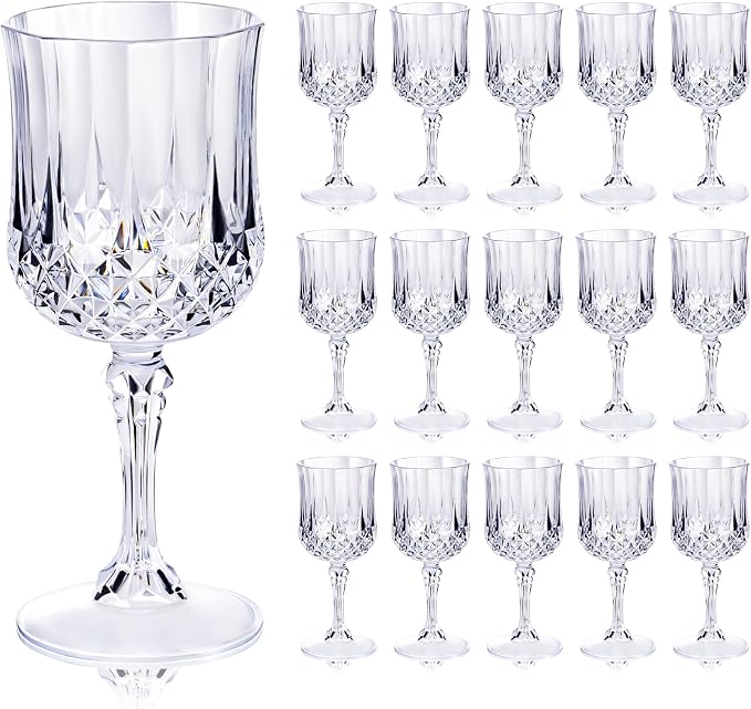 Ciaell 24 Pack Plastic Wine Glasses by Ciaell