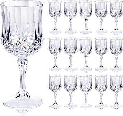 Ciaell 24 Pack Plastic Wine Glasses by Ciaell