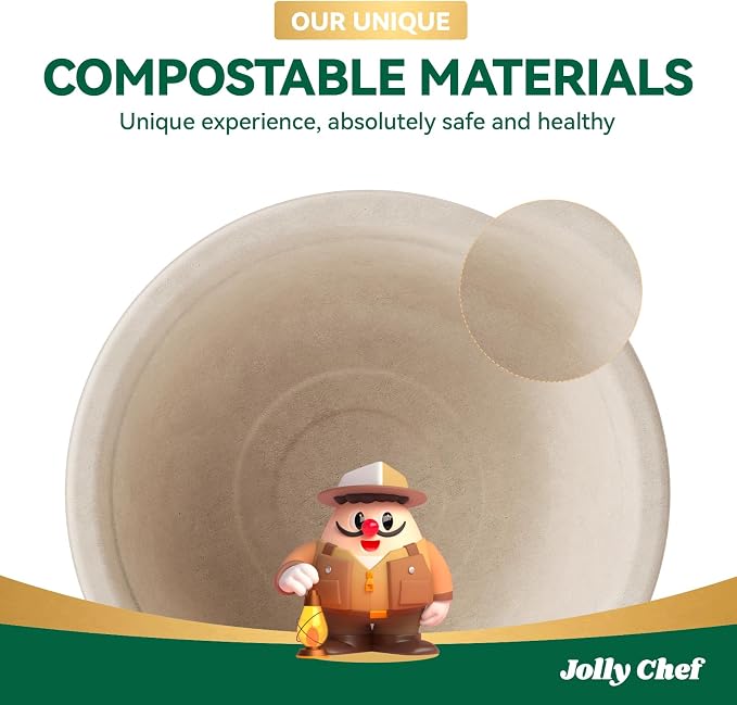 Compostable Disposable Paper Bowls Heavy Duty Soup Uncoated Containers - Image 8