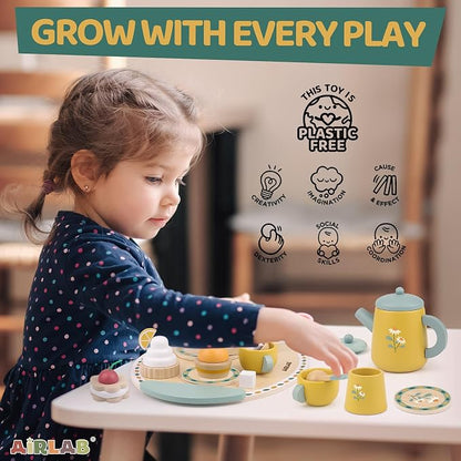 Tea Sets for 3-5 Girl Birthday Gift 3 Year Old Princess Party | Wooden Play - Image 5