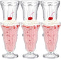 6 Pack Acrylic Milkshake Glasses, 15 OZ Plastic Old Fashioned Soda Glass by Mezchi