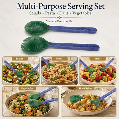 Salad Servers, Resin Salad Tongs, Long Handle Salad Server Set - Image 9