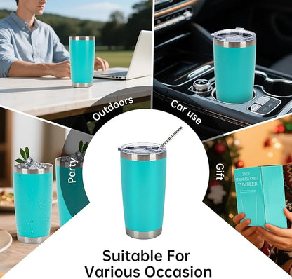 IEOVIEE 32 Pack 20oz Stainless Steel Insulated Bulk Tumblers - Image 8