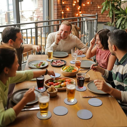 Farmhouse Blue Thin Lines Coasters Set of 4, Absorbent Coasters - Image 8