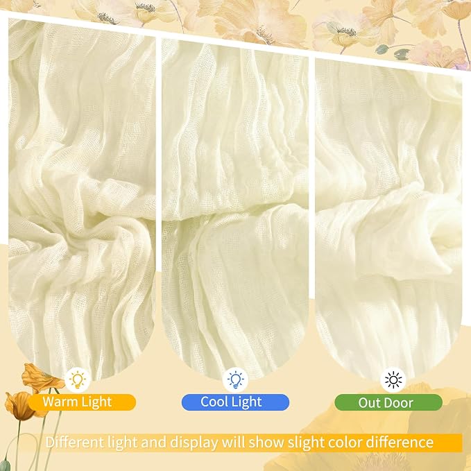Showgeous 30 Pack Ivory Cheesecloth Table Runner, 17 x 108 Inches | Boho - Image 7