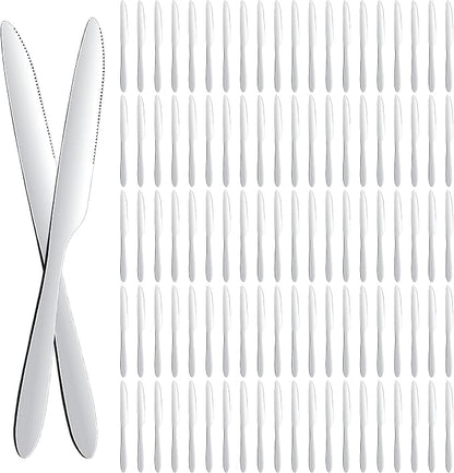 Nuenen 100 Pieces Dinner Knives Set, 8.3 Inches Durable Butter Knife Stainless by Nuenen