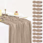 12 Pack Nude Cheesecloth Table Runner 35x120 Inch, Boho Light Brown Cheese by BlueTopCoLtd