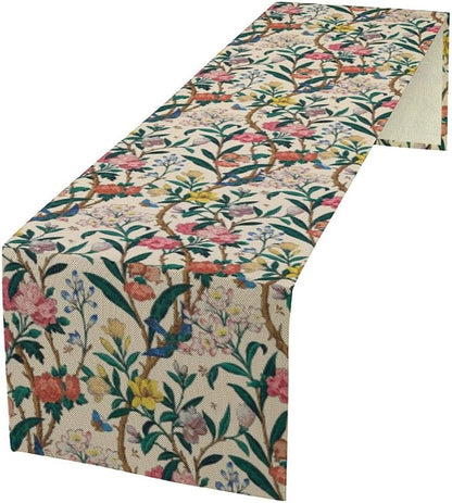 William Morris Vintage Floral Table Runner, Birds Butterflies and Bees by Yearn+Jear