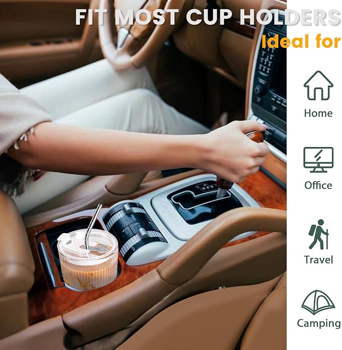 HIGIINC Iced Coffee Cups With Lids and Straws 4 Pcs, 16 OZ Unbreakable Glasses - Image 9