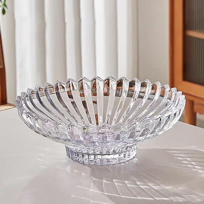 Extra Large Glass Fruit Bowl or Decorative Bowl, Center Bowl，Used - Image 3