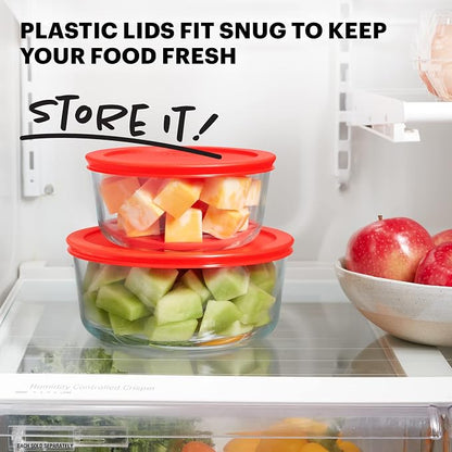 Pyrex Simply Store Glass Food Storage Container, Snug Fit Non-Toxic Plastic - Image 3