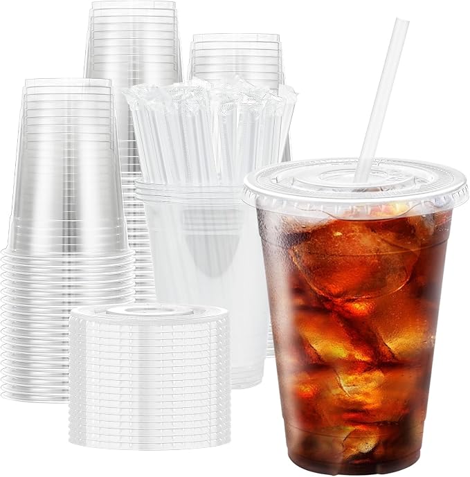 Clawsoff 50 Pack 16 oz Clear Plastic Cups by BuyNow