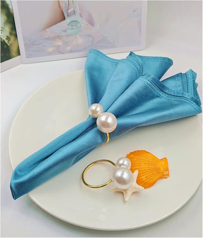 50 Pcs Pearl Napkin Rings - Image 2