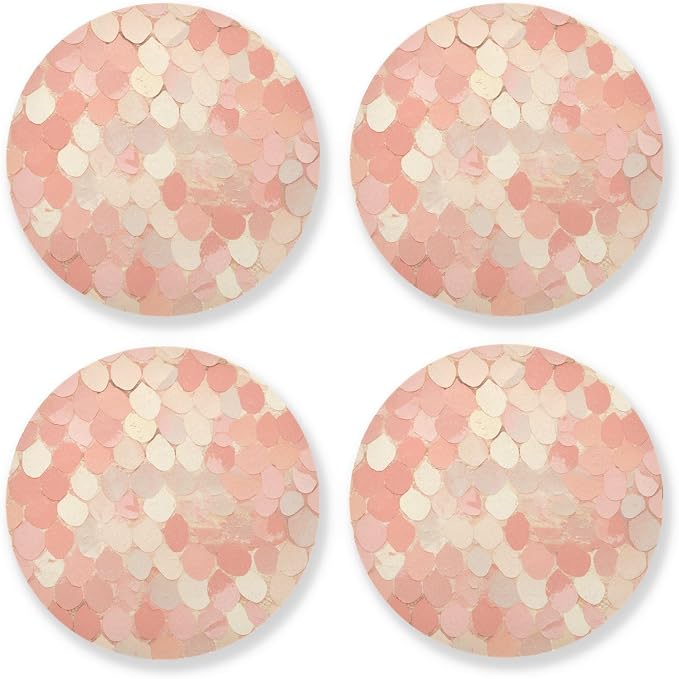 Snake Skin Texture Seamless Set of 4 Coaster by KLL