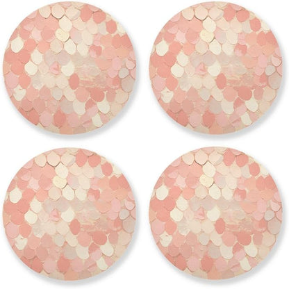 Snake Skin Texture Seamless Set of 4 Coaster by KLL