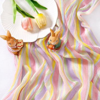 Cheesecloth Table Runner Summer Boho Wedding Shower Party Home Decor | Fall - Image 2