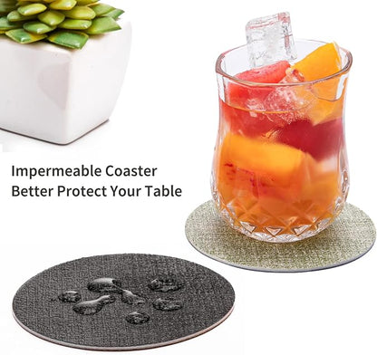 Faux Leather Drink Coasters - Image 2