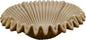 Large Decorative Bowl decor, Scalloped Pedestal Bowls for Modern Home Decor,Ruffle Decor,Stylish Key Bowl for Entry Table,Decorative Fruit Bowl for Kitchen Counter,Artificial Stone Beige