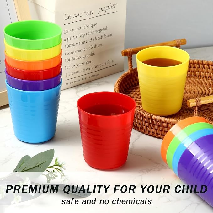 Eccliy 36 Pcs Kids Cups Bulk, 8 oz Plastic Toddler Drinking Cups Unbreakable - Image 5