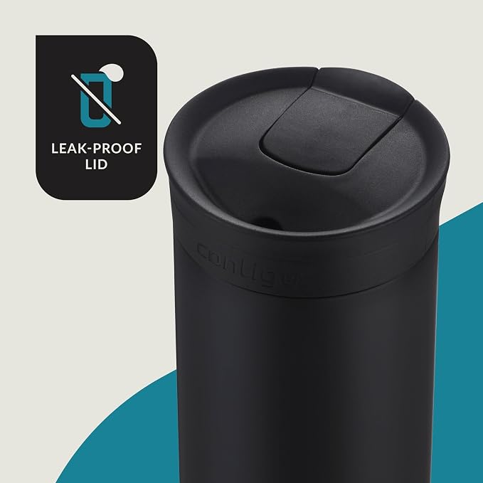 Contigo HuronTravel Mug Screw Cap Stainless Steel Drinking Cup - Image 2
