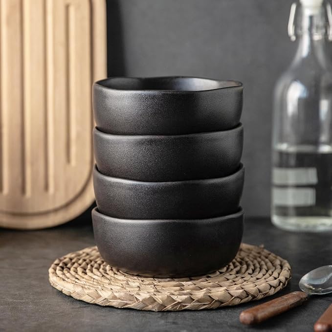 AmorArc Stoneware Cereal Bowls for Kitchen, 28oz Large Ceramic Soup Bowls Set - Image 8