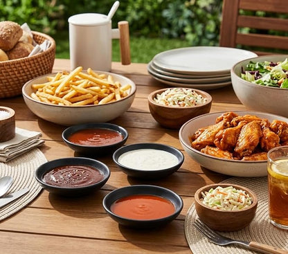 4 Inch Dipping Bowls 8 Pieces, Lightweight and Unbreakable Wheat Straw Plates - Image 4