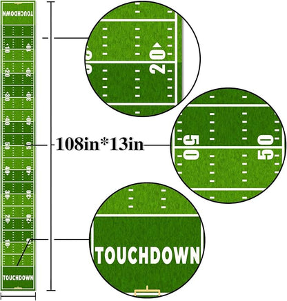 Nepnuser American Football Court Table Runner Touch Down Football Birthday - Image 5
