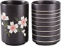 Hedume Set of 2 Japanese Tea Cups, 10oz Ceramic Teacup Mug, Japanese Cherry by Hedume