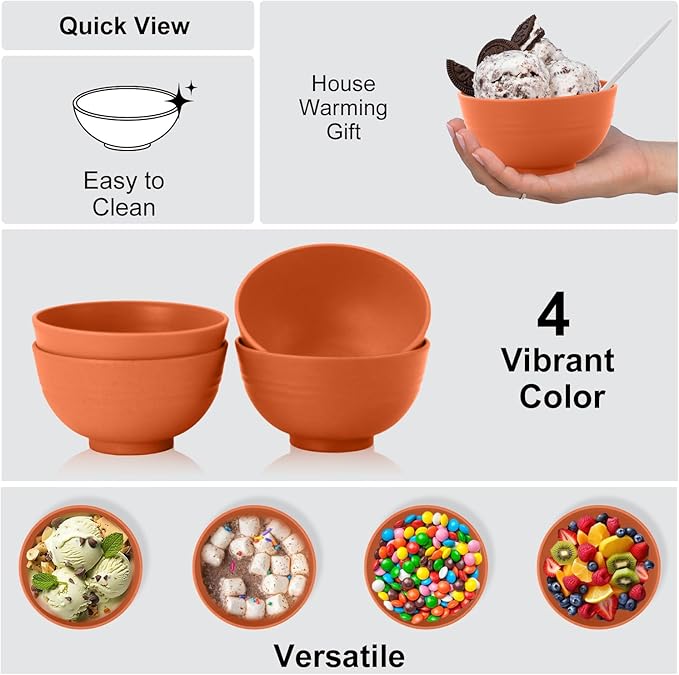 wheat straw small bowls 10oz set of 8 - Image 4