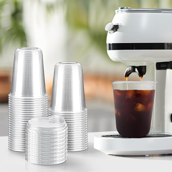 18 oz Round Bottom Clear Plastic Cups - Image 4