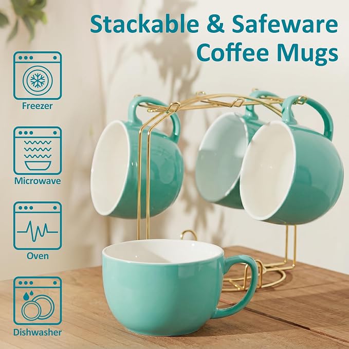 Teocera 16oz Large Coffee Mugs Set of 4 - Image 6