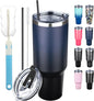 40 oz Tumbler with Lids and Straws, Stainless Steel Insulated Coffee Tumbler by GUDEMAO