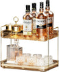 Seoneiro Whiskey Tray, Glass Cup Rack, Mug Holder, Coffee Cup Organizer, Bathroom Countertop Organizer with Drain Board Wine Glass Decorative, Food Tray, Kitchen Spice Rack