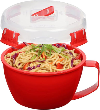 Sistema Microwaveable 940mL Noodle Bowl, Round Microwave Container - Image 2